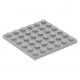 LEGO lapos elem 6x6, világosszürke (3958)